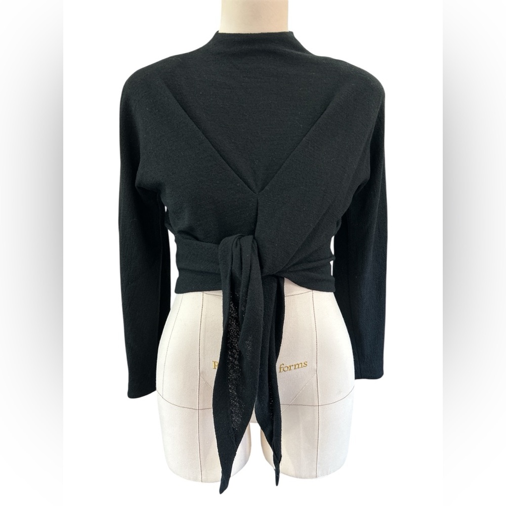80’s Donna Karan wool mock neck top - Picture 2 of 11